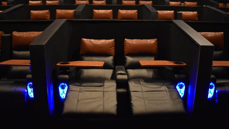 interior movie theater recliner seats The Mezz