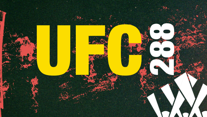 Bold, dynamic ad for UFC 288 at Santikos Theaters